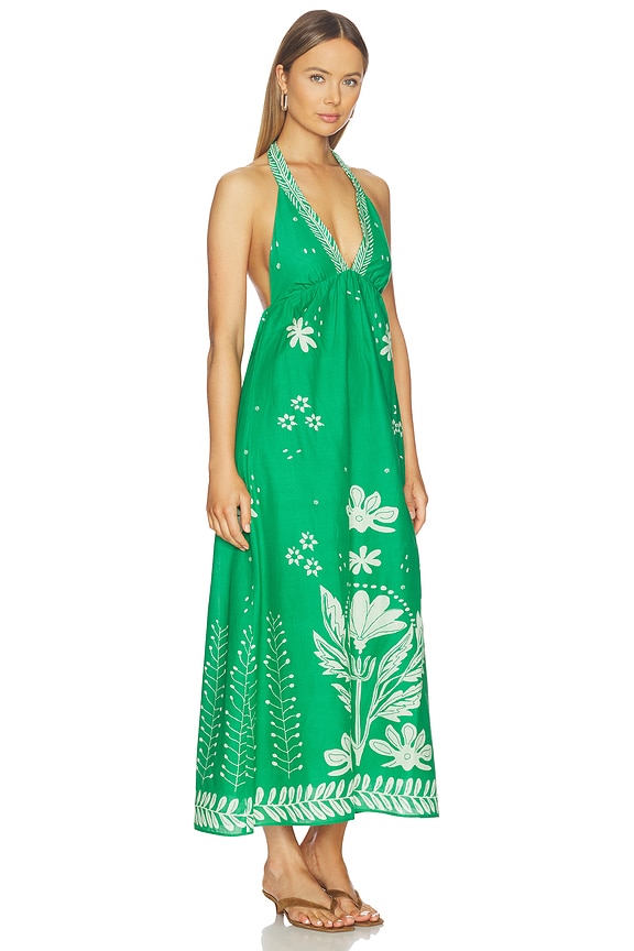 view 2 of 3 VESTIDO TIGRIS in Green & Creme