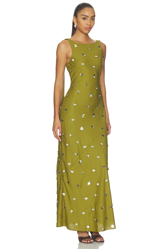view 2 of 4 VESTIDO ELINA in Pistachio & Silver