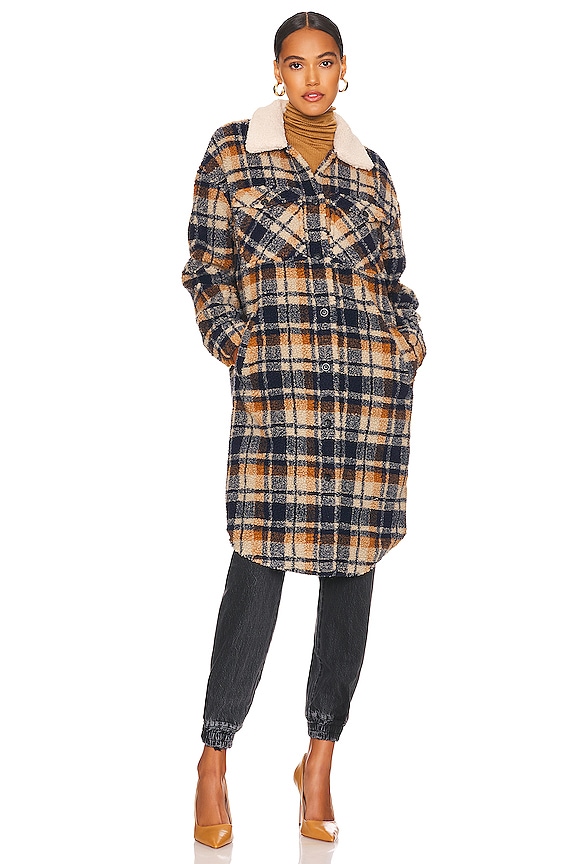 view 2 of 4 Tieghan Long Shacket in Blue Multi