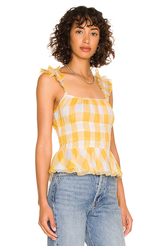 SAYLOR Randie Top in Yellow & White | REVOLVE