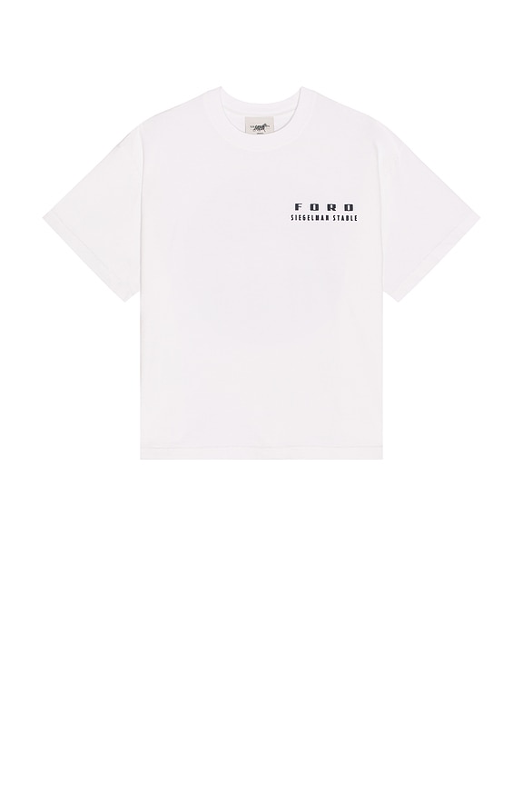 view 2 of 4 Printed Graphic Crop T-Shirt in White
