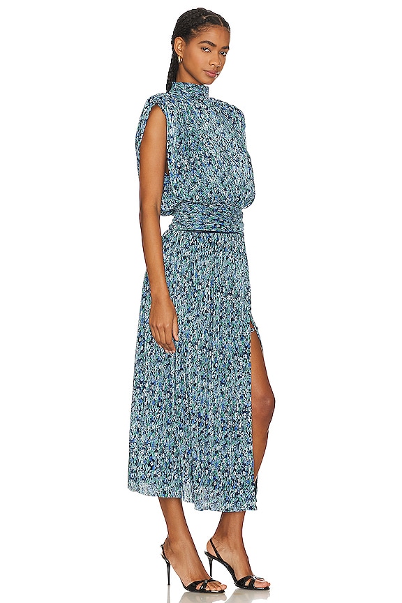view 2 of 3 Solange Dress in Turquoise Print