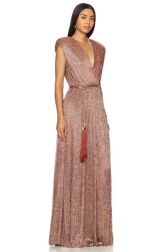 view 2 of 4 MAXIVESTIDO SAVORY in Rust