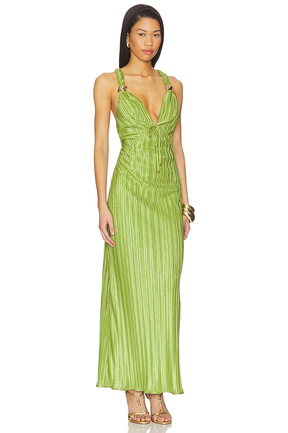 view 2 of 5 Kerra Dress in Tropical Green