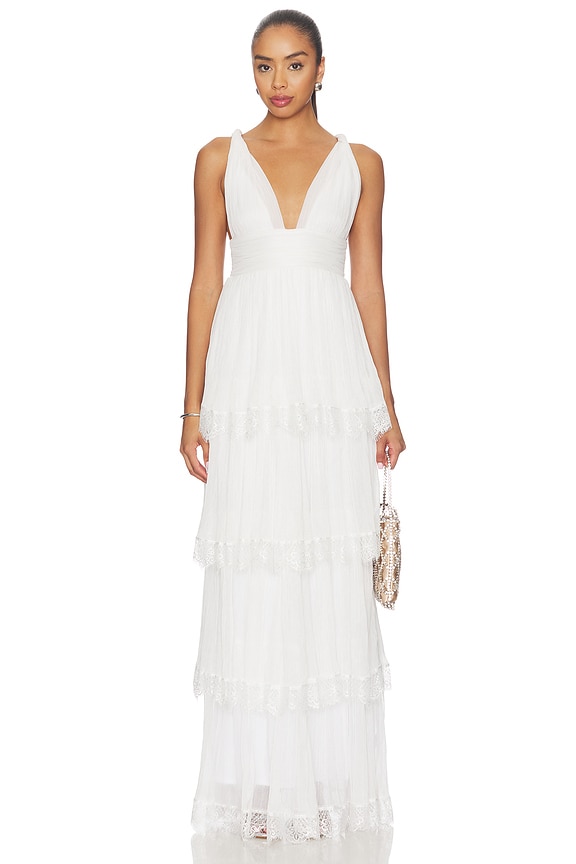 view 2 of 5 MAXIVESTIDO LUNA in White