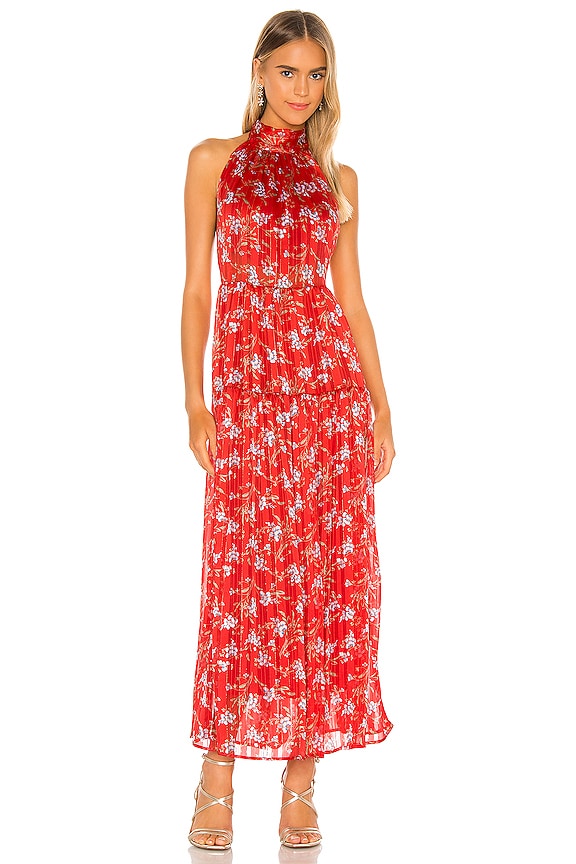 view 2 of 4 ROBE MAXI HAWAII in Red Ditsy