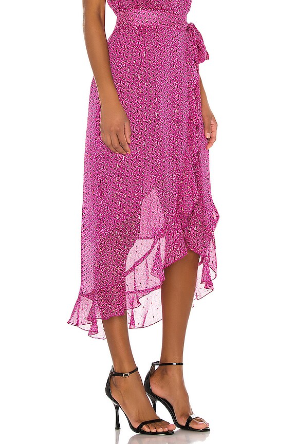 view 2 of 5 FALDA MIDI NISSA in Pink Print