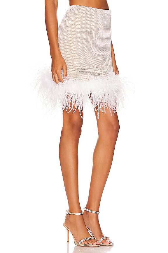 view 2 of 5 Feathers Mini Skirt in White