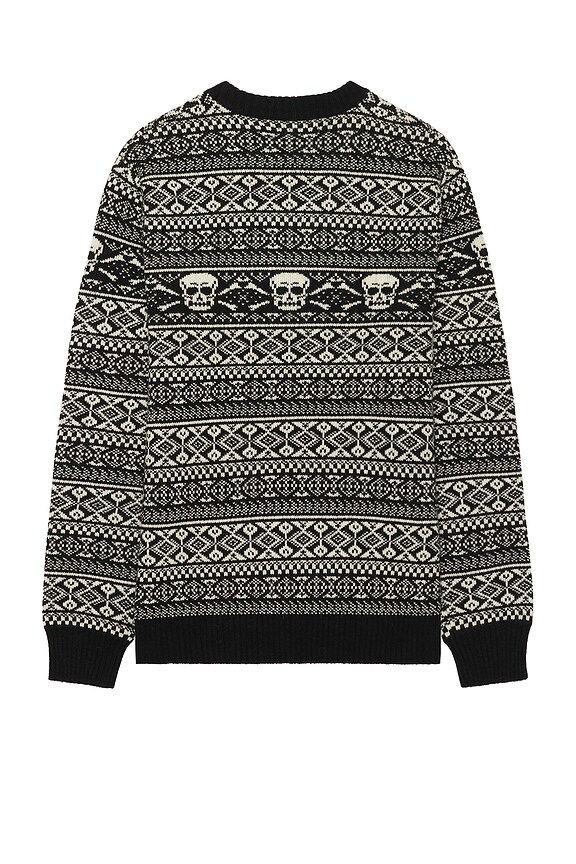 view 2 of 3 Fairisle Skull Sweater in Black