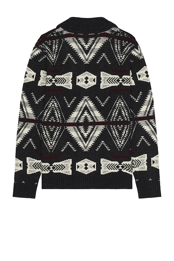 view 2 of 3 Southwestern Cardigan in Heather Black