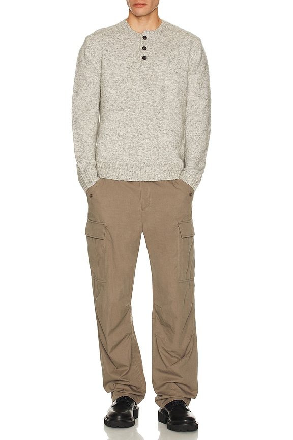 view 2 of 4 Tri-Blend Henley Sweater in Cloud