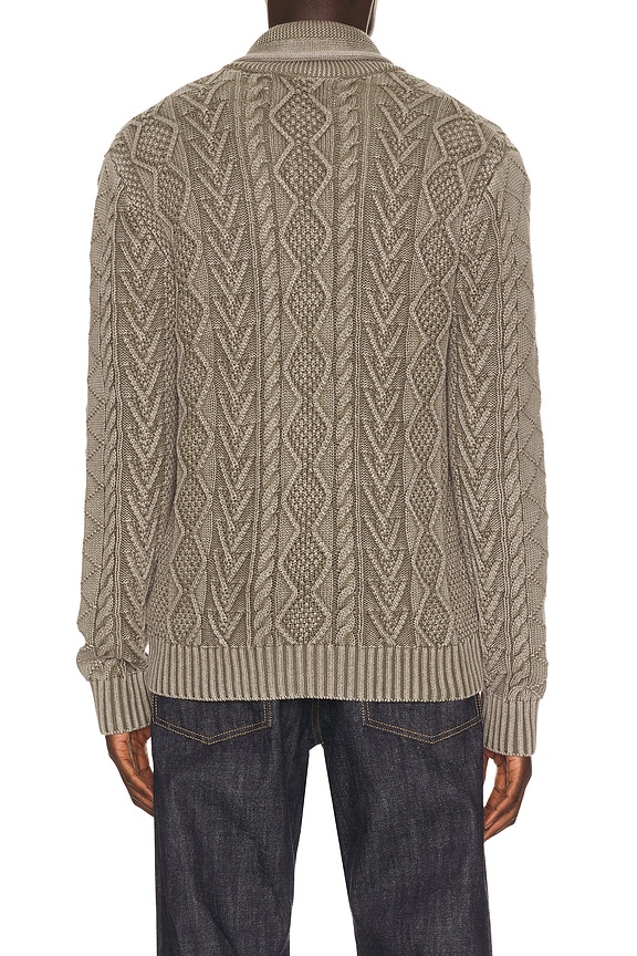 view 2 of 4 Cable Knit Cardigan in Olive