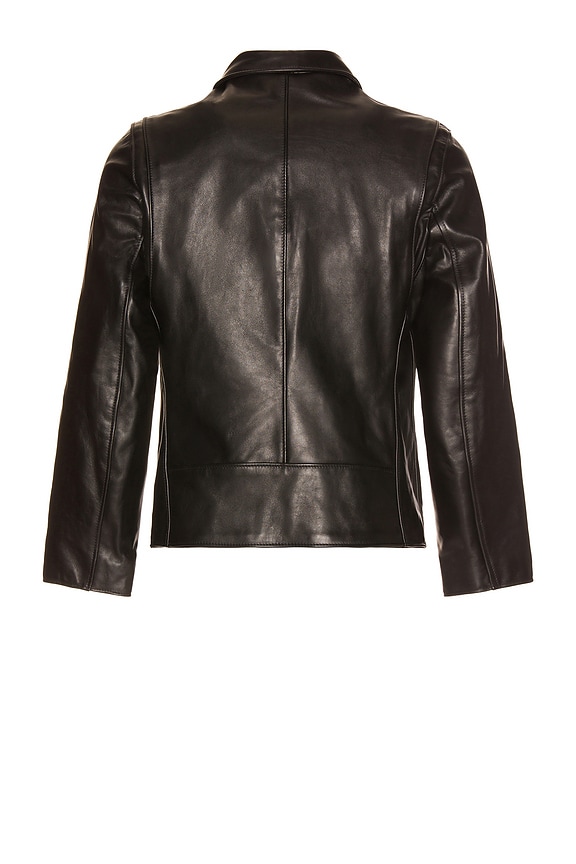 view 2 of 3 CHAQUETA CUERO in Black