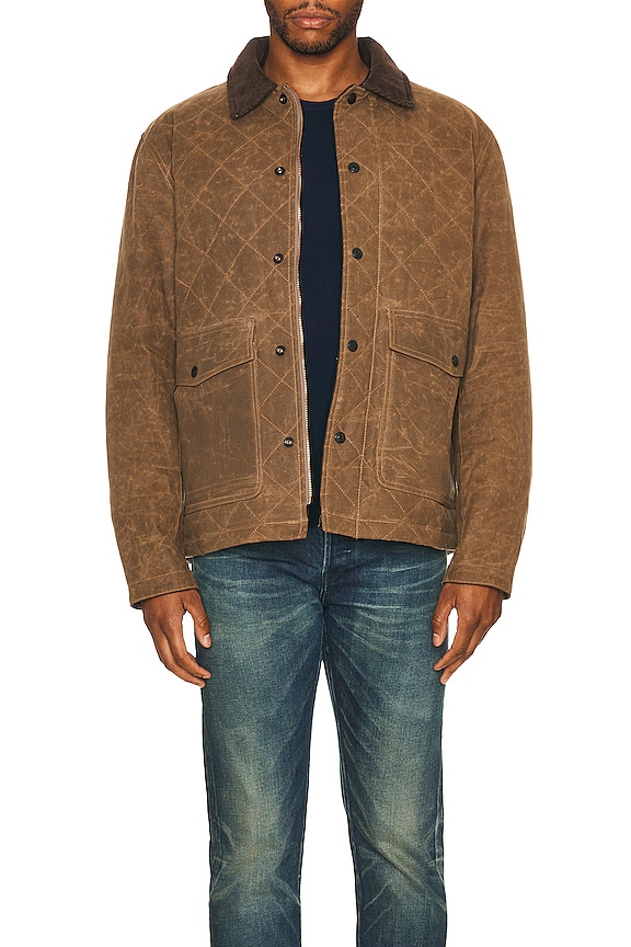 Schott Waxed Cotton Hunting Jacket in Khaki REVOLVE