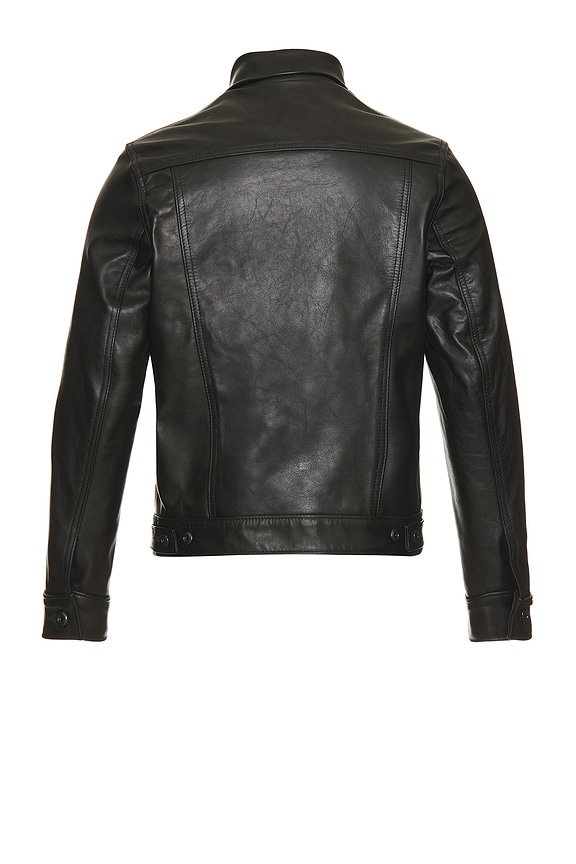 view 2 of 3 Naked Cowhide Jean Style Jacket in Black