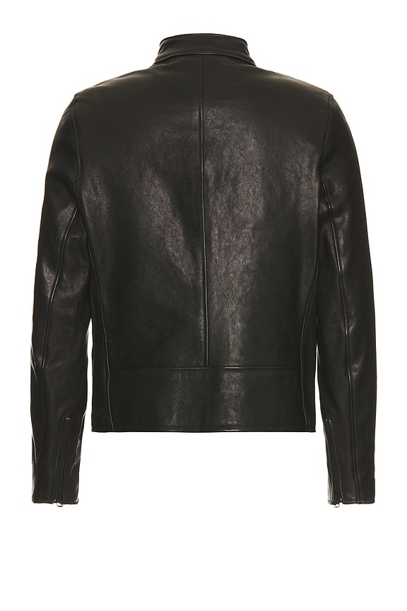 view 2 of 4 Vegetable Tanned Lambskin Cafe Racer Jacket in Black