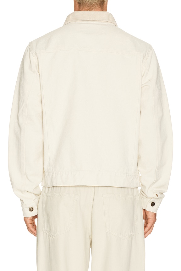 view 2 of 5 Cotton Canvas Trucker Jacket in Off White