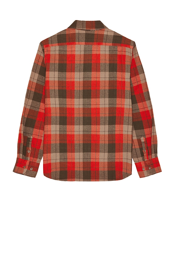 view 2 of 3 Plaid Cotton Flannel Shirt in Orange