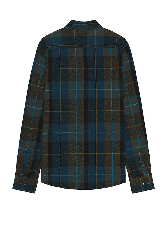 view 2 of 3 Plaid Cotton Flannel Shirt in Blue Green