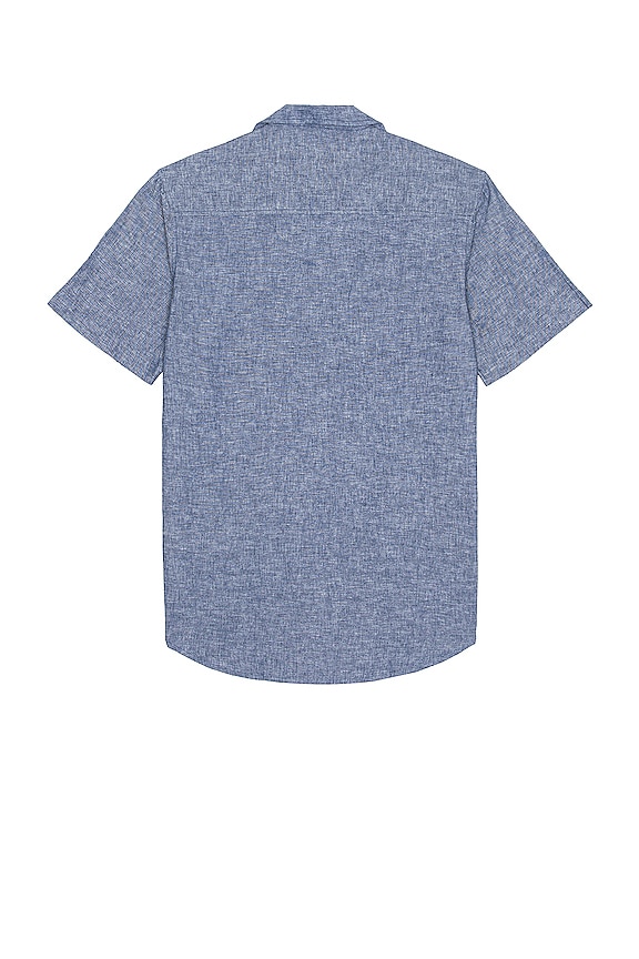 view 2 of 3 Short Sleeve Chambray Work Shirt in Blue