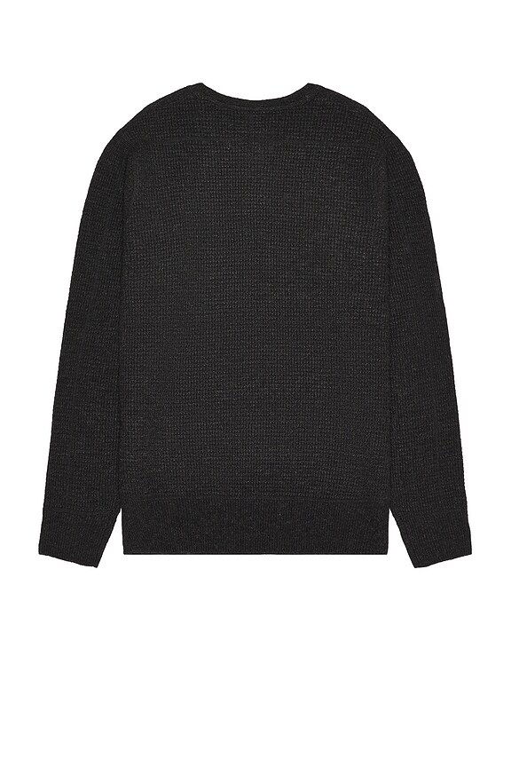 view 2 of 3 Button Henley Sweater in Black