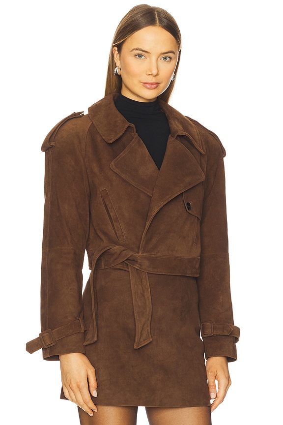 view 2 of 4 Natasha Suede Jacket in Espresso