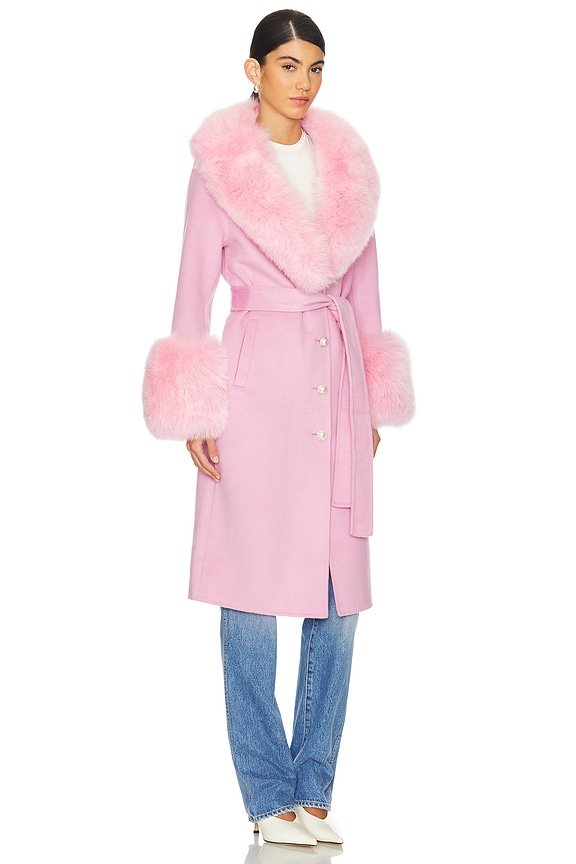 view 2 of 4 Jojo Cashmere Fur Coat in Pink