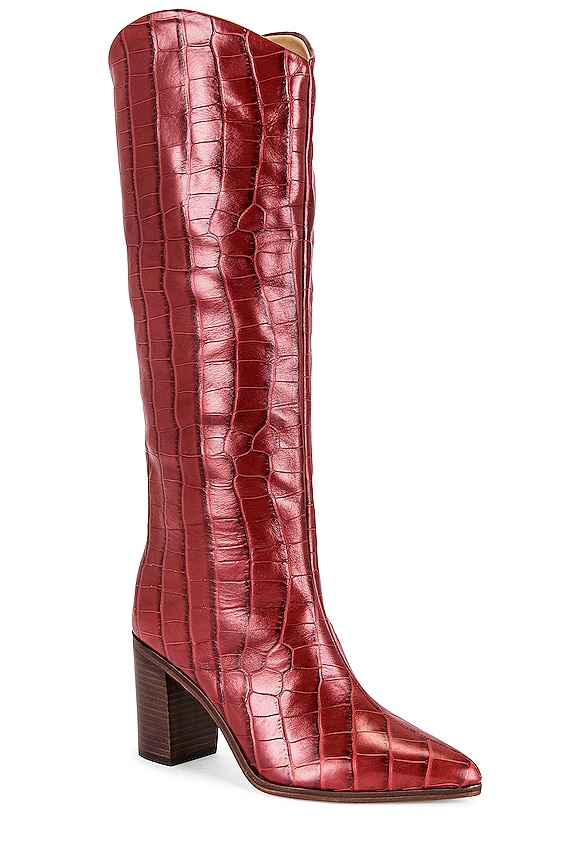 view 2 of 5 Maryana Block Boot in Red Brown