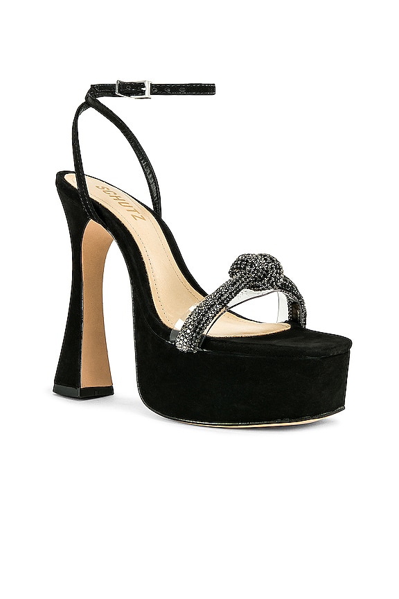 view 2 of 5 Peaky Platform Sandal in Transparente & Black