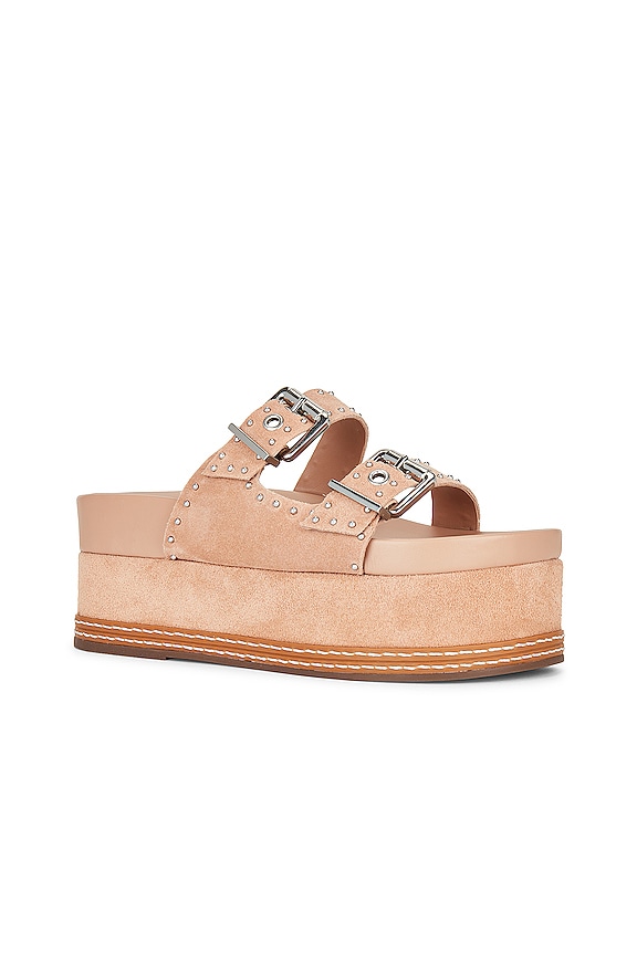 view 2 of 5 X Revolve Sirah Flatform Slide in True Beige