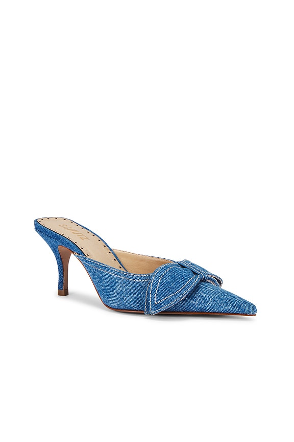 view 2 of 5 MULES CLAIRE in Classic Blue