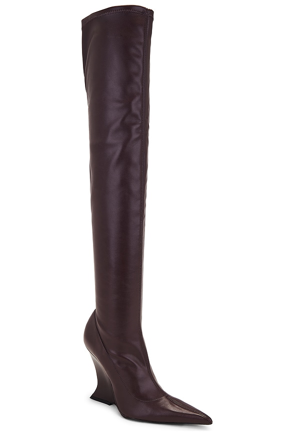 view 2 of 5 SIENA 무릎 위 캐주얼 부츠 in Cherry Wine