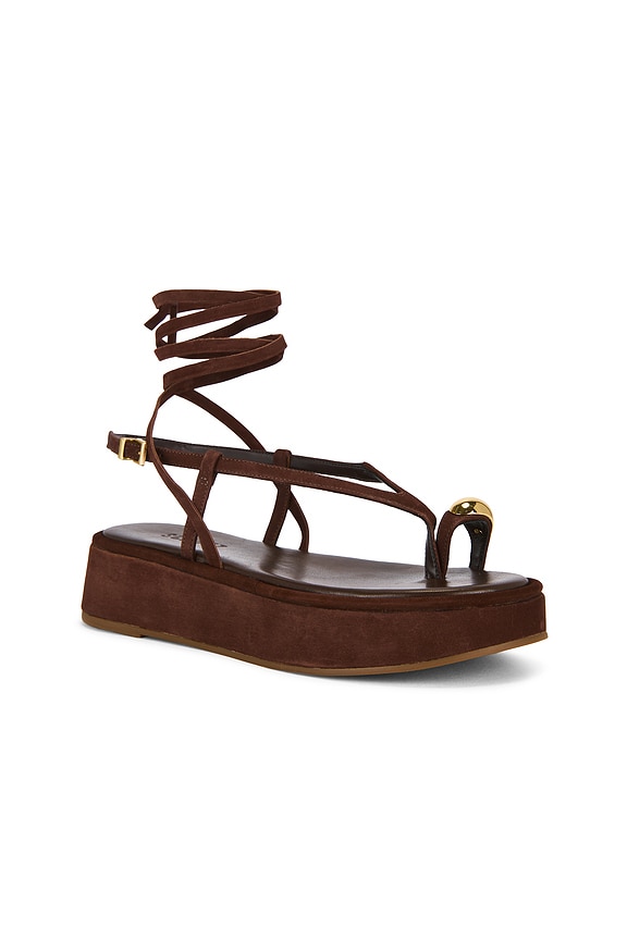 view 2 of 5 SANDALIA ZADIE PLATFORM in Chestnut Brown