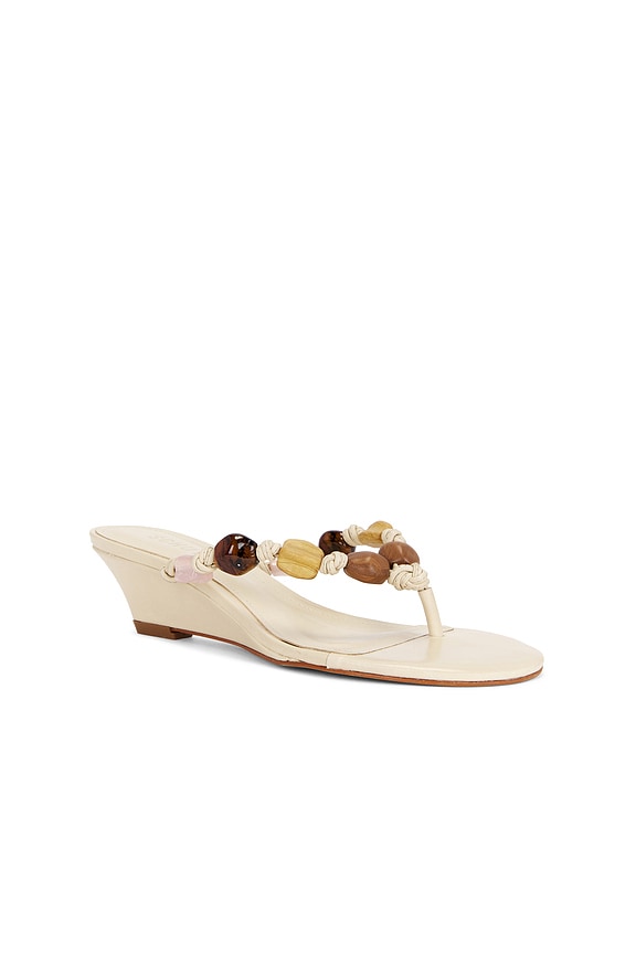 view 2 of 5 SANDALIA SAPHIRE WEDGE in Egg Shell