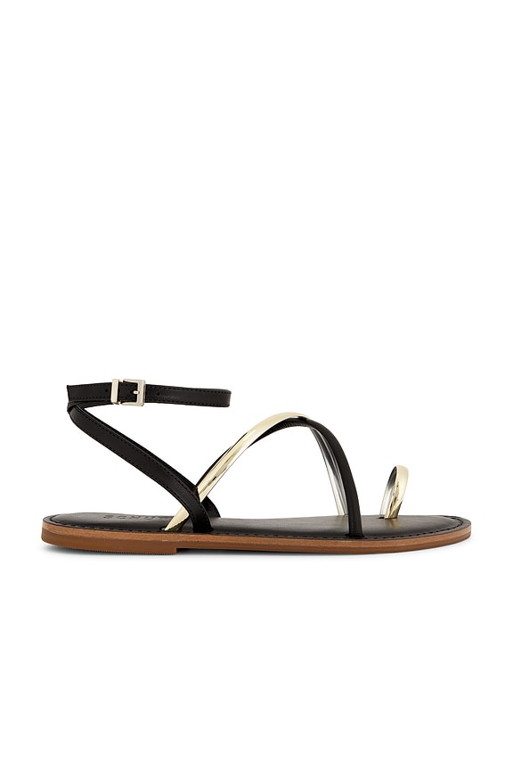 view 1 of 5 Valeria Sandal in Ouro & Black