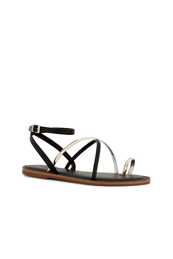 view 2 of 5 Valeria Sandal in Ouro & Black