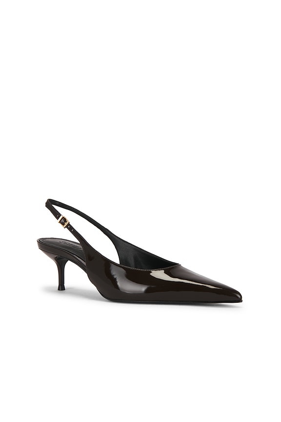 view 2 of 5 ESCARPIN PAOLA MID SLINGBACK in Dark Brown