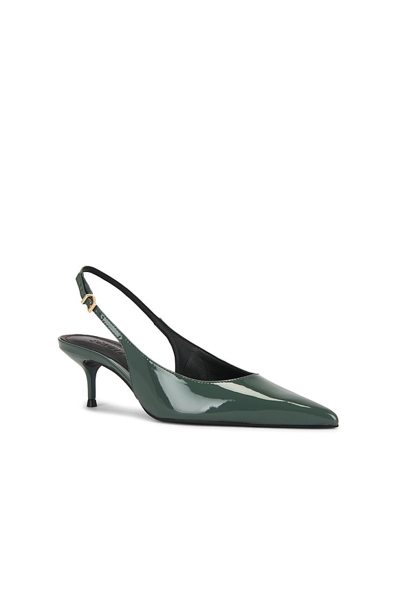 view 2 of 5 ESCARPIN LIORA MID SLINGBACK in Myrtle Green