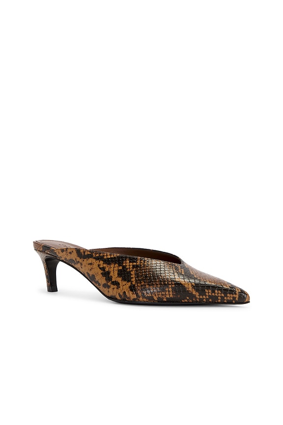 view 2 of 5 ESCARPIN LOREN MID MULE in Pecan Brown