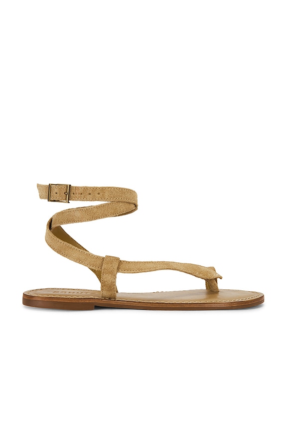view 1 of 5 Cleo Flat Sandal in Ecru Olive