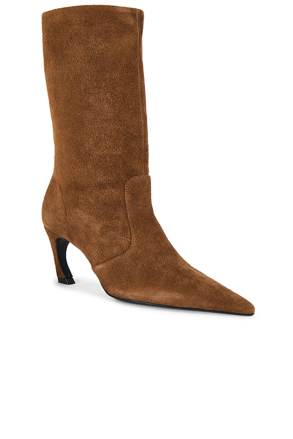 view 2 of 5 BOTTINES LEXI MID SLOUCH  in Pecan Brown Suede