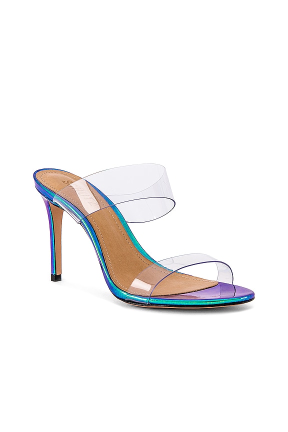 view 2 of 5 Ariella Heel in Clear & Blue Holographic