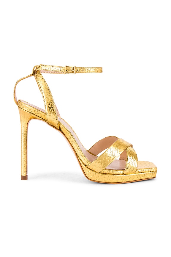 view 1 of 5 Ava Rose Heel in Gold Snake