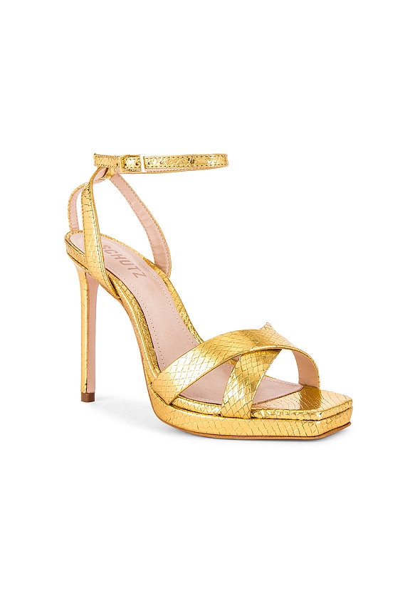 view 2 of 5 Ava Rose Heel in Gold Snake