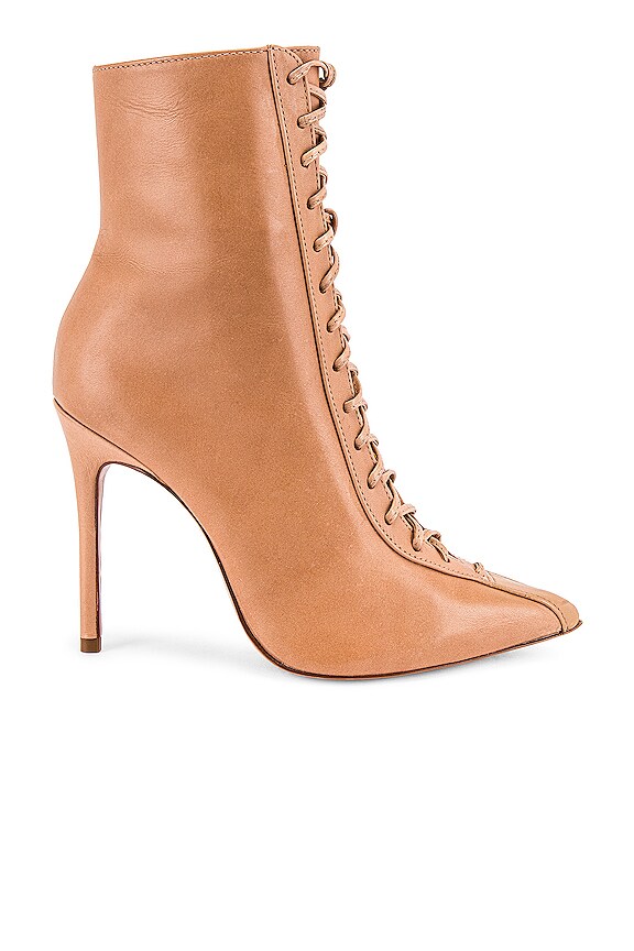 anaiya snakeskin print leather bootie