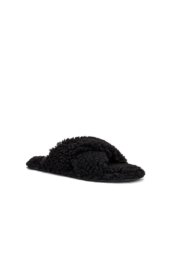 view 2 of 5 Dynora Fuzzy Slides in Black