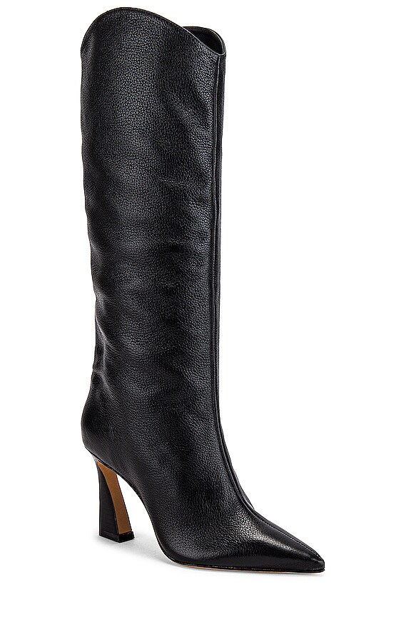 view 2 of 5 Maryana Stack Flare Boot in Black