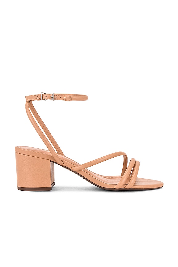 view 1 of 5 SANDALE À TALON BLOC AIYRA MID in Honey Beige