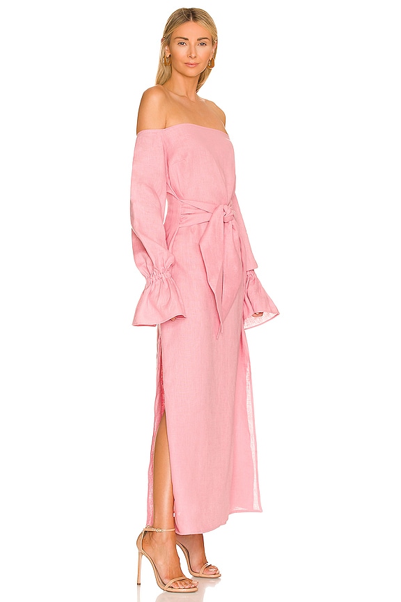 view 2 of 4 Linen Caftan Dress in Pink
