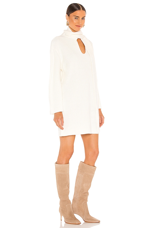 view 2 of 3 Scarf Detail Mini Dress in White